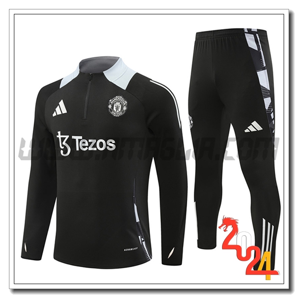 Tuta Allenamento Manchester United Nero/Grigio 2024 2025 -03
