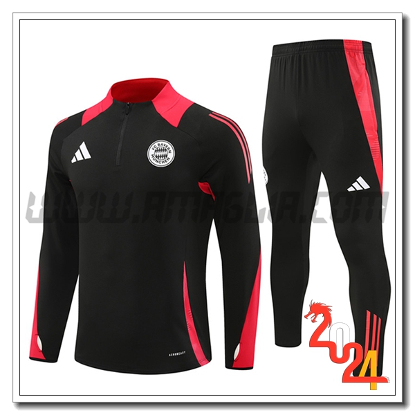 Tuta Allenamento Bayern Monaco Nero/Rosso 2024 2025