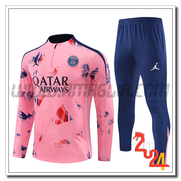 Tuta Allenamento PSG Rosa/Blu 2024 2025
