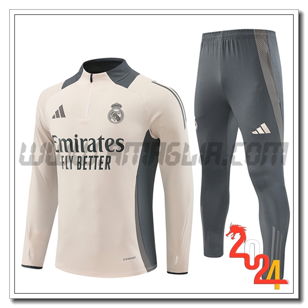 Tuta Allenamento Real Madrid Beige/Grigio 2024 2025