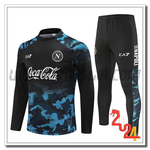 Tuta Allenamento SSC Napoli Nero/Blu 2024 2025
