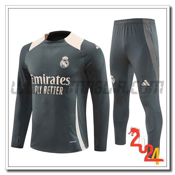 Tuta Allenamento Real Madrid Grigio/Beige 2024 2025 -02