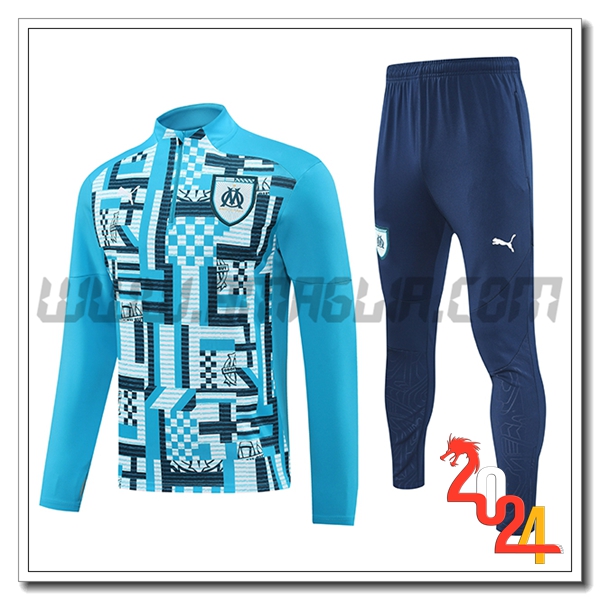 Tuta Allenamento Marsiglia Blu/Nero 2024 2025