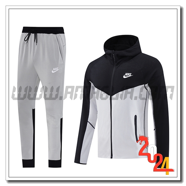 Giacca Con Cappuccio Tuta Giacca A Vento Nike Grigio/Nero 2024 2025