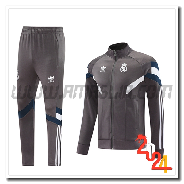 Tuta Allenamento Giacca Real Madrid Grigio 2024 2025
