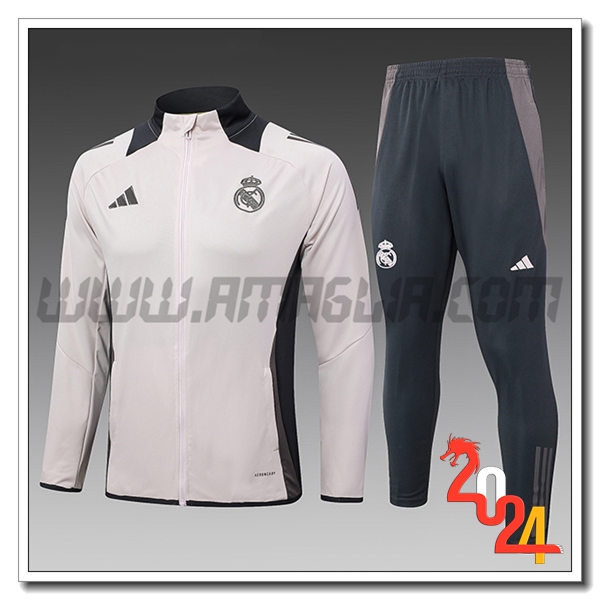 Tuta Allenamento Real Madrid Bambino Rosa/Grigio 2024 2025 -03
