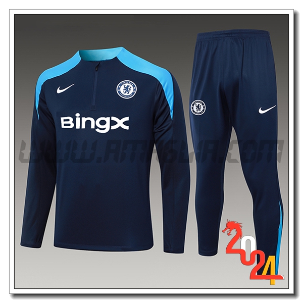 Tuta Allenamento FC Chelsea Bambino Blu Reale 2024 2025 -02