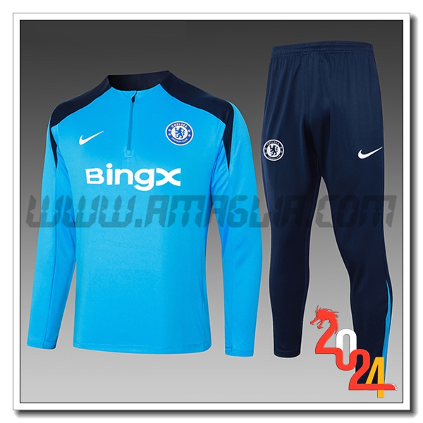 Tuta Allenamento FC Chelsea Bambino Blu 2024 2025