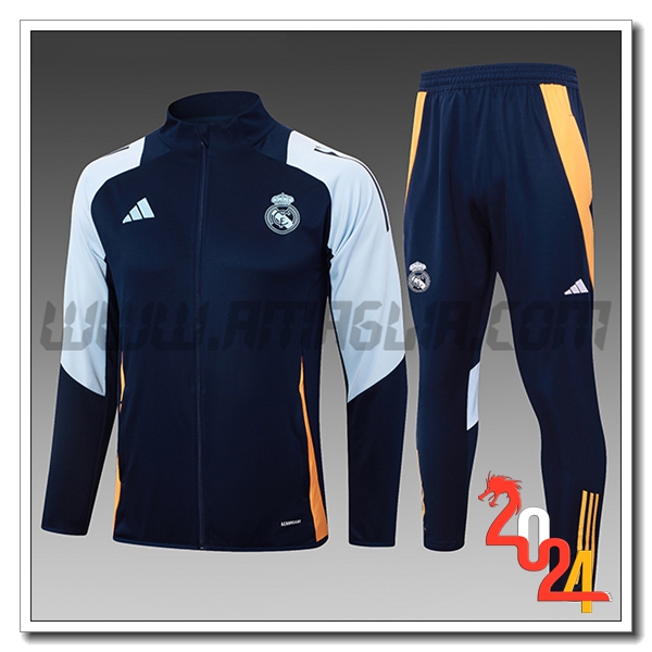 Tuta Allenamento Real Madrid Bambino Blu/Arancia 2024 2025 -02