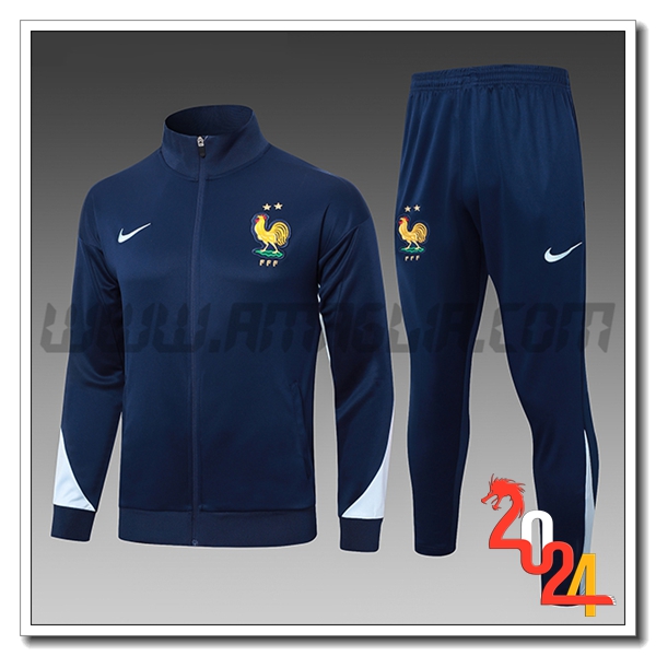 Tuta Allenamento Francia Bambino Blu Reale 2024 2025 -02