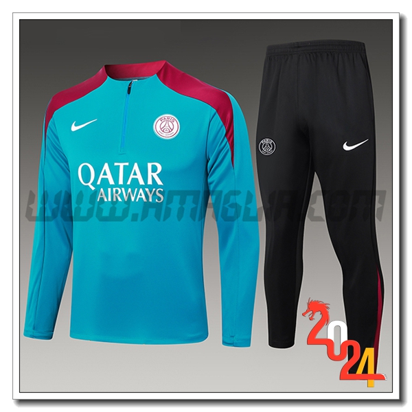 Tuta Allenamento PSG Bambino Blu/Rosso 2024 2025 -02