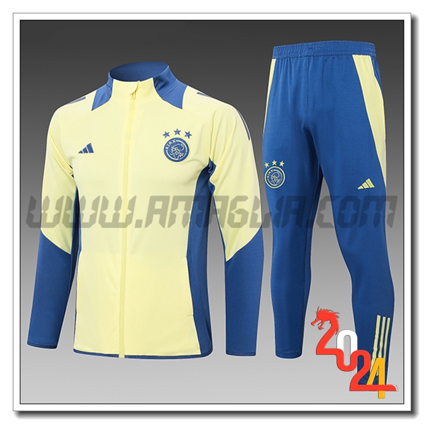 Tuta Allenamento Ajax Bambino Giallo/Blu 2024 2025 -02