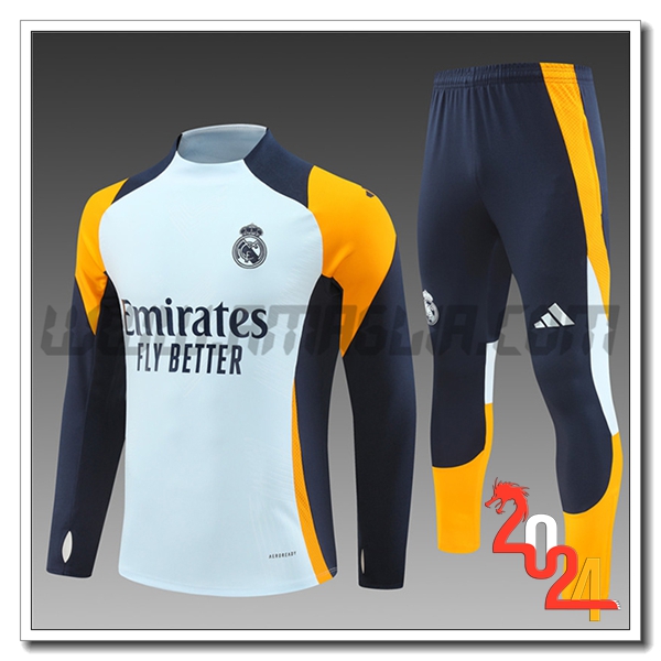 Tuta Allenamento Real Madrid Bambino Blu/Arancia 2024 2025 -03