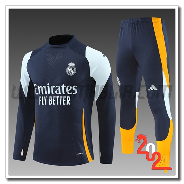 Tuta Allenamento Real Madrid Bambino Blu Reale 2024 2025
