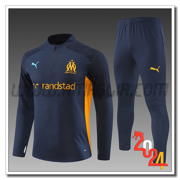 Tuta Allenamento Marsiglia Bambino Blu Reale 2024 2025