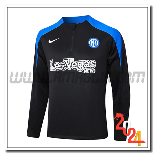Felpa Allenamento Inter Milan Nero/Blu 2024 2025