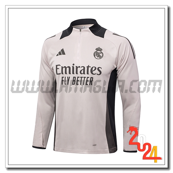 Felpa Allenamento Real Madrid Rosa/Grigio 2024 2025
