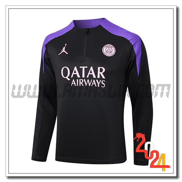 Felpa Allenamento PSG Nero/viola 2024 2025