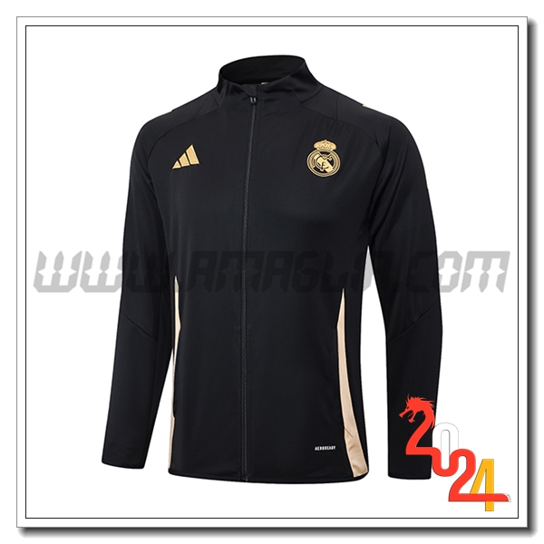 Giacca Calcio Real Madrid Nero/Giallo 2024 2025 -02
