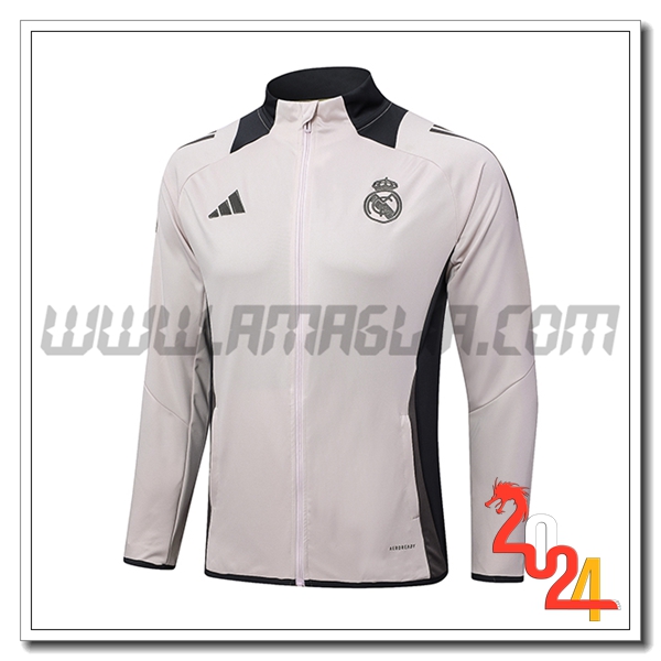 Giacca Calcio Real Madrid Rosa/Grigio 2024 2025