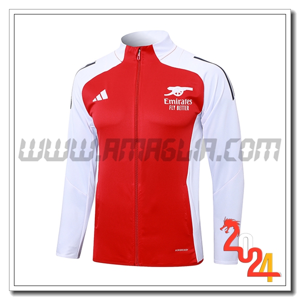 Giacca Calcio Arsenal Bianco/Rosso 2024 2025