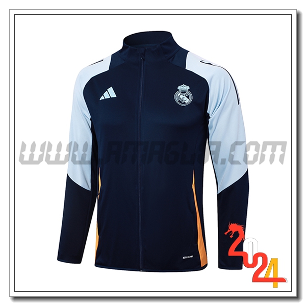 Giacca Calcio Real Madrid Blu Scuro 2024 2025