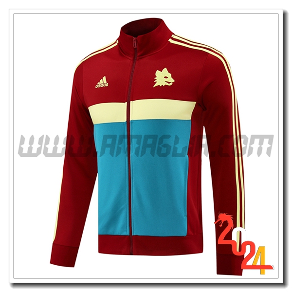 Giacca Calcio AS Roma Rosso/Blu/Giallo 2024 2025