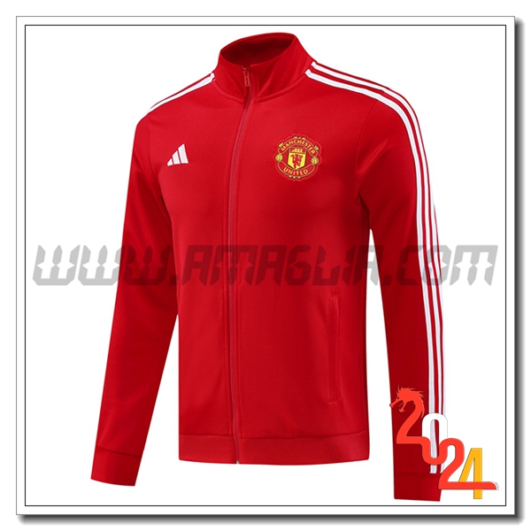 Giacca Calcio Manchester United Rosso/Bianco 2024 2025