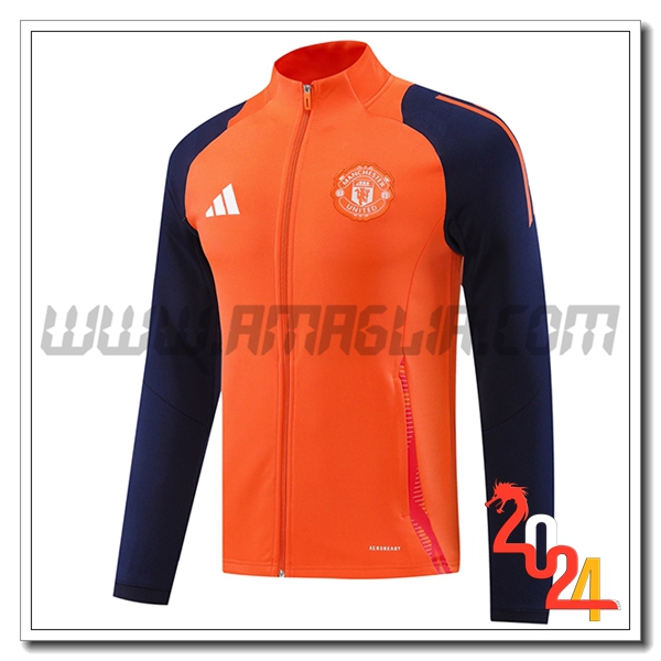 Giacca Calcio Manchester United Arancia/viola 2024 2025