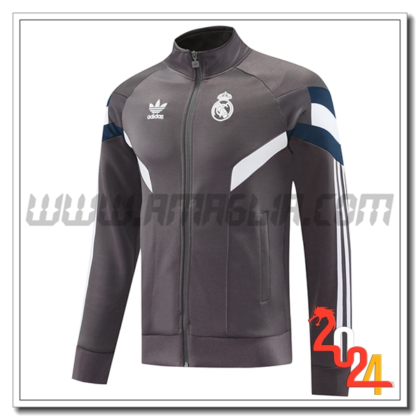Giacca Calcio Real Madrid Grigio 2024 2025
