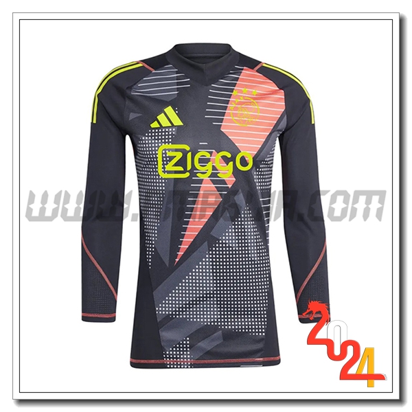 Maglia Calcio Portiere AFC Ajax Maniche lunghe 2024 2025 Nero
