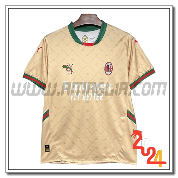 Maglia Calcio AC Milan Edizione speciale 2024 2025 GIALLO