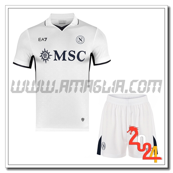 Nuovo Kit Maglia SSC Napoli Bambino Seconda 2024 2025