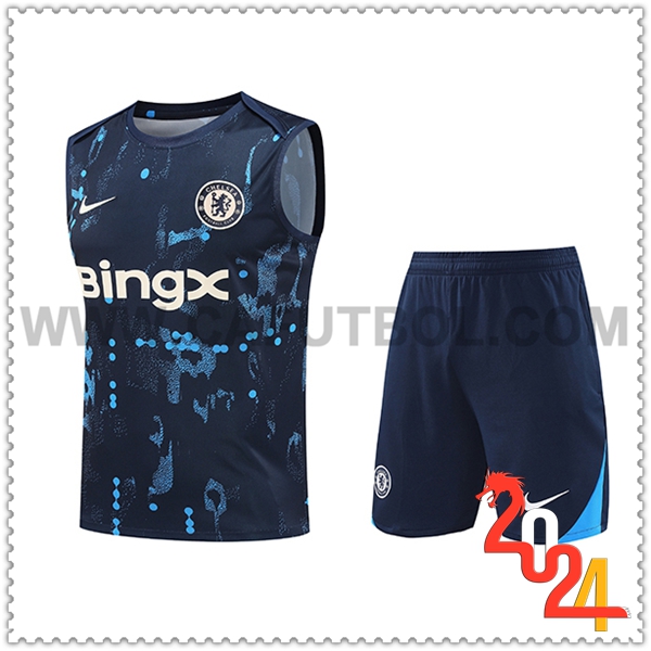 Kit Canotta Allenamento FC Chelsea Blu Scuro 2024 2025