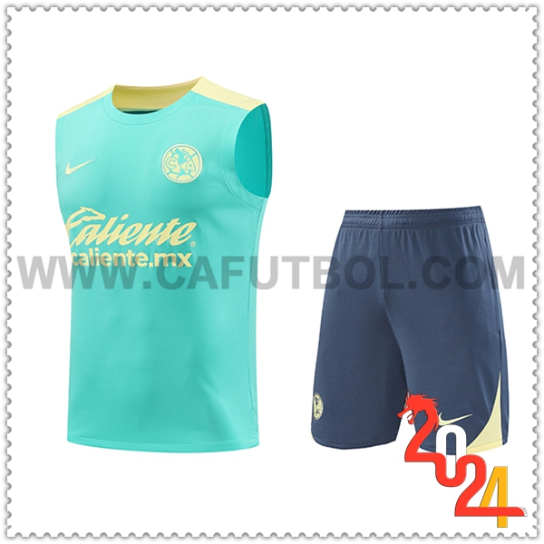 Kit Canotta Allenamento Club America Verde/Giallo 2024 2025