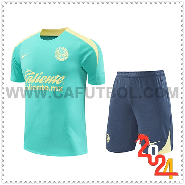 Kit Maglia Allenamento Club America Verde/Giallo 2024 2025