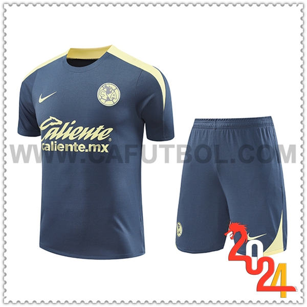 Kit Maglia Allenamento Club America Grigio/Giallo 2024 2025