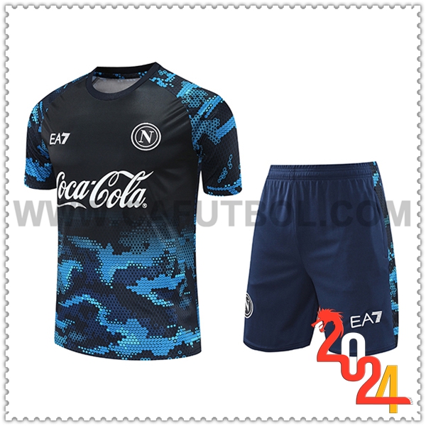 Kit Maglia Allenamento SSC Napoli Nero/Blu 2024 2025