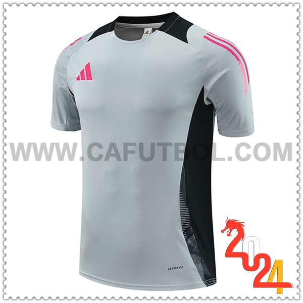 T Shirt Allenamento Adidas Grigio/Nero/Rosa 2024 2025