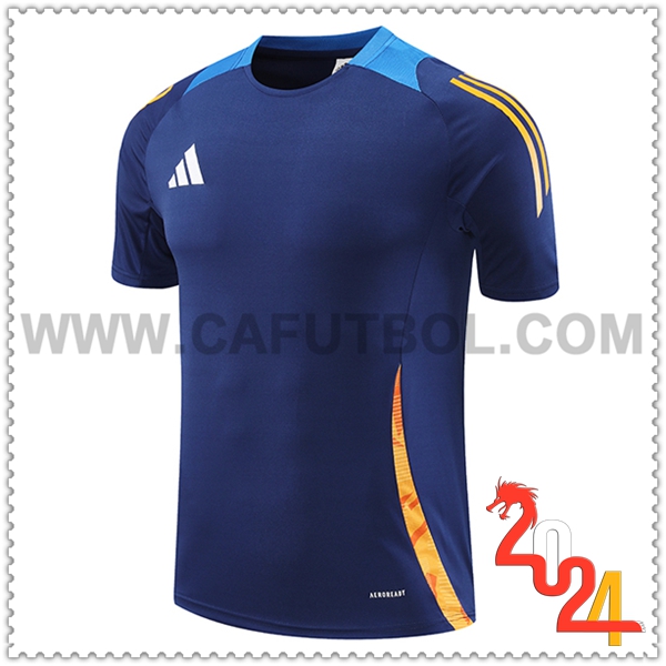 T Shirt Allenamento Adidas Blu/Arancia 2024 2025
