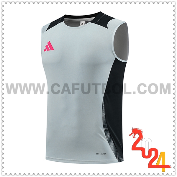 Canotta Allenamento Adidas Grigio/Nero/Rosa 2024 2025