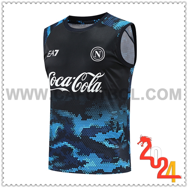 Canotta Allenamento SSC Napoli Nero/Blu 2024 2025