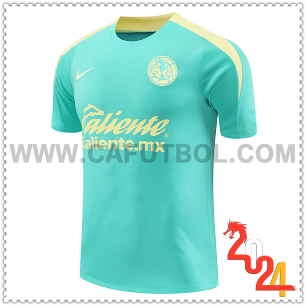 T Shirt Allenamento Club America Verde/Giallo 2024 2025