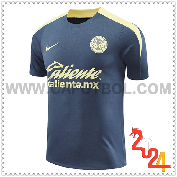 T Shirt Allenamento Club America Grigio/Giallo 2024 2025