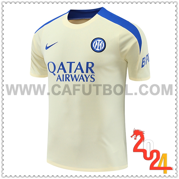 T Shirt Allenamento Inter Milan Giallo/Blu 2024 2025