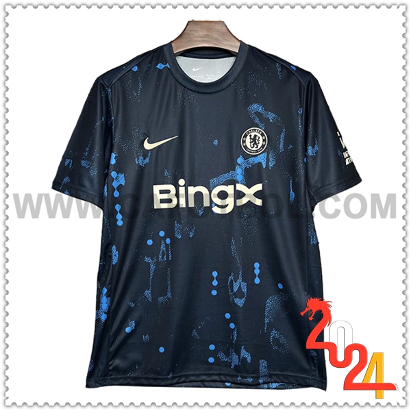 T Shirt Allenamento FC Chelsea Nero/Blu 2024 2025