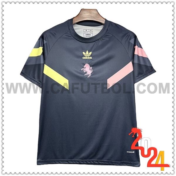 T Shirt Allenamento Juventus Nero/Rosa/Giallo 2024 2025