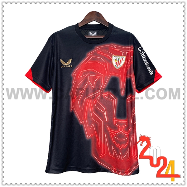 T Shirt Allenamento Athletic Bilbao Nero/Rosso 2024 2025