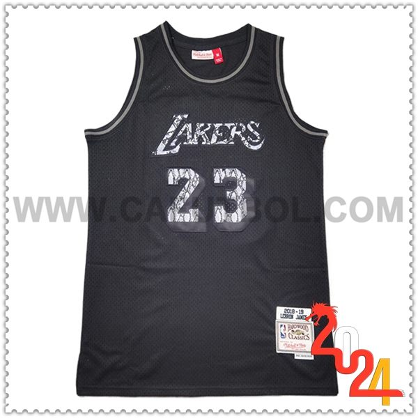Maglia Los Angeles Lakers (JAMES #23) 2024/25 Nero/Grigio