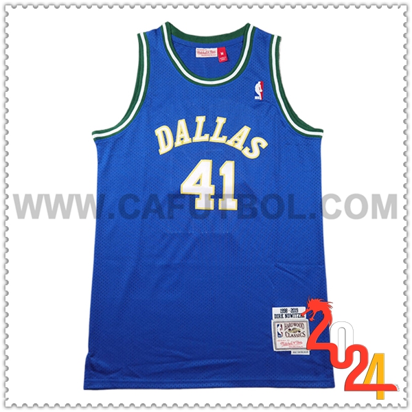 Maglia Dallas Mavericks (NOWITZKI #41) 2024/25 Blu/Bianco/Giallo
